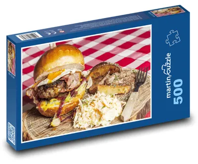 Obrázok produktu pre Puzzle 500 Šťavnatý Hamburger z Grilu - martinpuzzle