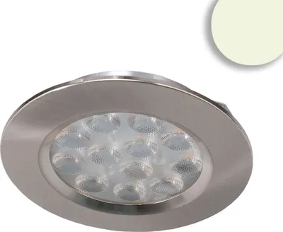 Produktbild von ISOLED LED Möbeleinbaustrahler MiniAMP silber, 4W, 60°, 24V DC warmweiß 3000K, dimmbar