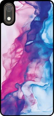 Produktbild von Smartphonica Telefon Fall fit für Huawei Y5 (2019) mit rosa blauen Marmor Print - TPU Backcover Fall Rose blau Marmor Design