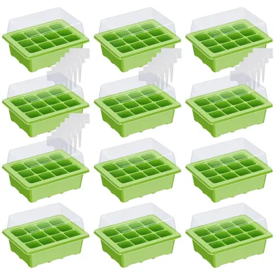 Produktbild von WELLGRO Mini Gewächshaus inkl. 6 Pflanzschilder - für bis zu 12 Pflanzen - ca. 19x14,5x11 cm (LxBxH) je Zimmergewächshaus, Kunststoff - Menge wählbar