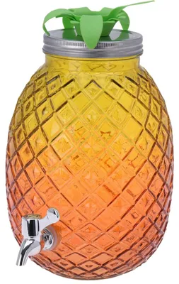 Produktbild von Getrankespender - Ananas - gelb/orange - Glas - 4,7 Liter - Serviergetranke - Limonade - Wasser