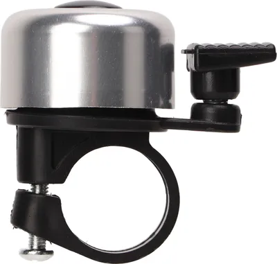 Immagine prodotto di Campanello per bicicletta in metallo, allarme argentato per manubrio con suono chiaro, mini clacson per la sicurezza, adatto per manubri da 22,2 mm.