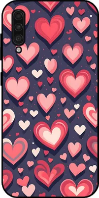 Produktbild von Smartphonica Telefon Fall geeignet für Samsung Galaxy A30s/A50/A50s mit Herzen Impressum - TPU Backcover Fall mit Herz-Design