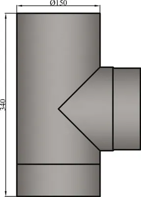 Produktbild von T-Stück Mit Deckel, 120 Mm