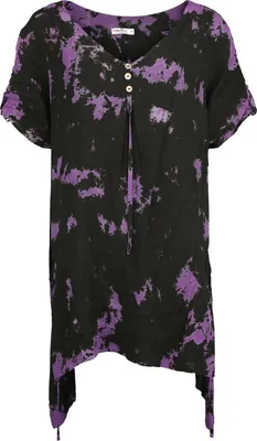 Produktbild von Innocent T-Shirt Damen Jacinta Top lila/schwarz Rockwear 100% Viskose 4XL