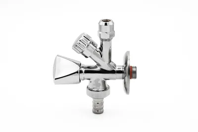 Produktbild von Kombi-Eckventil 3/8"  AG Anschluss x 3/4" AG Abgang, selbstdichtend