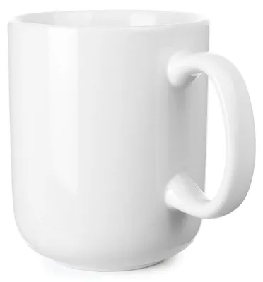 Produktbild von Große Keramiktasse 600ml Weiß für Tee Kaffee Suppe Spülmaschinenfest Mikrowellengeeignet