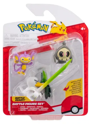 Immagine prodotto di Pokémon - Set di 3 figurine: Aipom, Sirfetch'd e Duskull - PKW4093