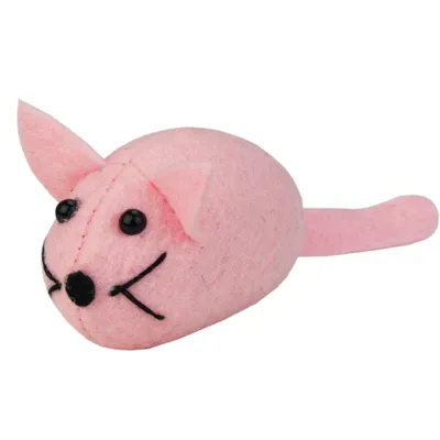 Image de CRAZY CAT Souris grasse rose avec 100% d'herbe à chat
