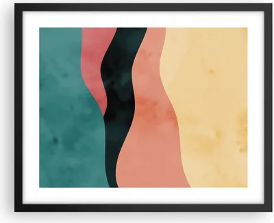 Produktbild von Gerahmtes Poster - Schwarzer Rahmen - Mehrfarbig Abstraktion Modern - 50x40 cm - Wand Bild - Wanddeko - Wandbilder - Kunstposter - Wandposter - Bilderrahmen - Bilder - Kunstdruck - P2BAA50x40-4820