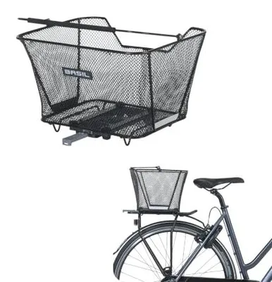 Productafbeelding van Basil Lesto MIK, Achter, Mand, Staal, Zwart, 10 kg, 320 mm