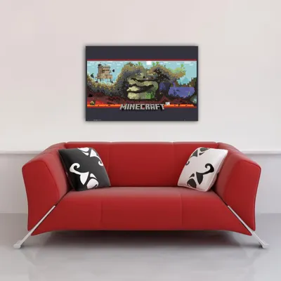 Immagine prodotto di Minecraft - Poster - Underground + 1 confezione di tesa Powerstrips® - Contenuto 20 pezzi