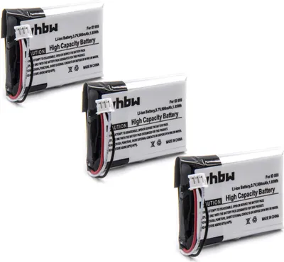 Produktbild von vhbw 3x Akku kompatibel mit Grundig Scenos D, Scenos, Scenos A schnurlos Festnetz Telefon (500 mAh, 3,7 V, Li-Polymer)