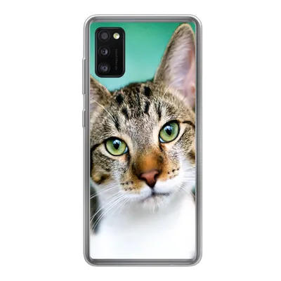 Produktbild von MuchoWow® Handyhülle Schutzhülle Hülle für Samsung Galaxy A41 Katze - Porträt - Augen Silikon Softcase Handy Hülle - Mobiltelefon