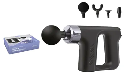 Produktbild von Muskelmassagegerät, 5 Intensitätsstufen, 4 austauschbare Köpfe, W1801