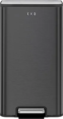 Image de EKO - Marina Poubelle à pédale 30 litres - Acier inoxydable Plastique - Noir mat