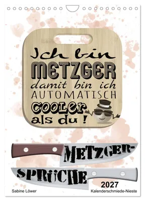 Produktbild von Metzger-Sprüche (Wandkalender 2027 DIN A4 hoch), CALVENDO Monatskalender