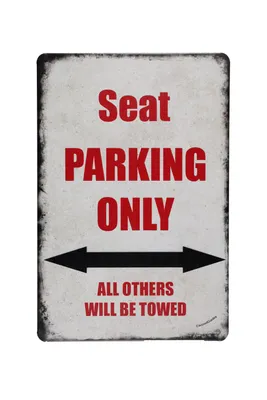 Produktbild von Seat Parking Only Blechschild 20x30 cm Vintage Metallschild