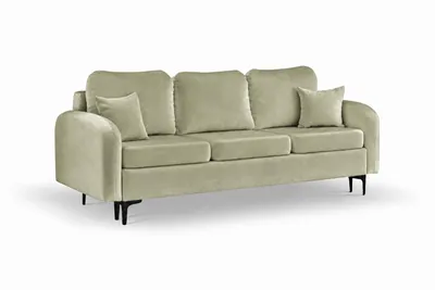 Zdjęcie produktu dla ANMIL Sofa VENTO, 228 x 96 x 94 cm, z funkcją spania, 3-osobowe, w kolorze beżowym, obitość: tkanina Magic Velvet