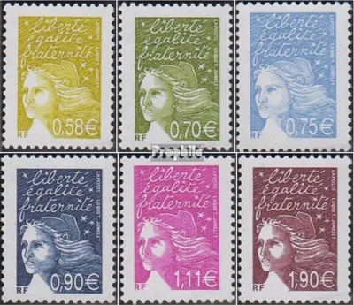 Produktbild von Briefmarken Frankreich 2003 Mi 3709I y-3714I y (kompl.Ausg.) postfrisch Freimarken: Marianne