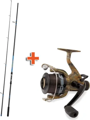 Produktbild von Shakespeare Firebird Carp 12ft, 3lb + Vigor Hide Freespool 60 Karpfenset Angelset Angelcombo Karpfencombo