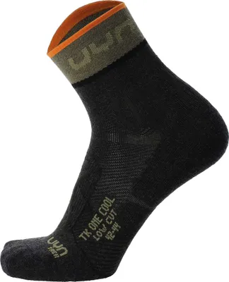 Produktbild von UYN Herren Trekking-Sneakersocken - Trekking One Cool Low Cut Socks, Wandersocken, Logo Grau/Grün 45-47