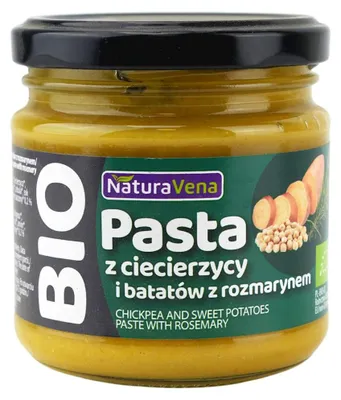 PASTA Z CIECIERZYCY I BATATÓW Z ROZMARYNEM BIO 185 g - NATURAVENA
