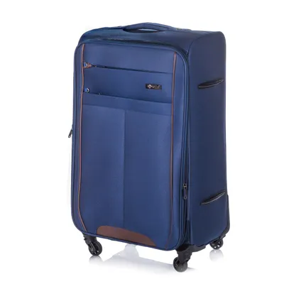 Productafbeelding van Grote, zachte tas L STL1311, marineblauw en bruin