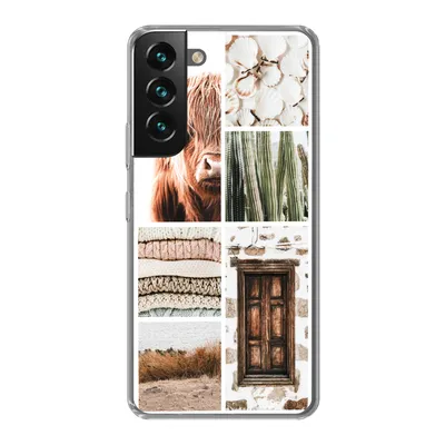 Produktbild von MuchoWow® Handyhülle Schutzhülle Hülle für Samsung Galaxy S22 Schottischer Highlander - Collage - Kaktus Silikon Softcase Handy Hülle - Mobiltelefonhülle