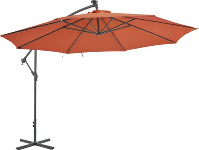 Image de vidaXL Parapluie avec mât en aluminium 350 cm couleur terracotta
