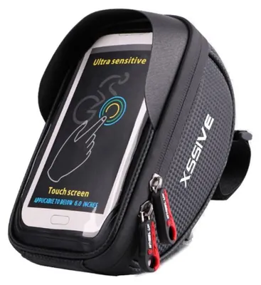Immagine prodotto di Xssive borsa da manubrio borsa da bici fino a 6,5 per manubri, borsa da viaggio impermeabile per bici, mountain bike, ebike, MTB, borsa da bici da strada, borsa da bici
