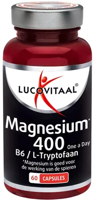 Produktbild von Magnesium 400 mit Vitamin B6 & L-Tryptophan 60 Kapseln