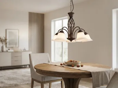 Produktbild von 5-flammige Pendelleuchte RUSTICA