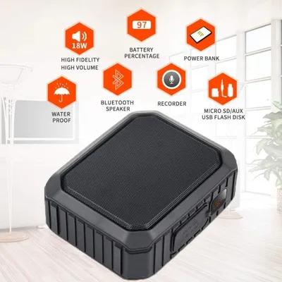 Obrázok produktu pre Zosilňovač s kábloвым mikrofónom a Bluetooth – 18 W – Vodotesný – Čierny