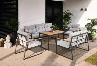 Produktbild von Primaster Gartenmöbel-Set Salina Stahl 5-teilig