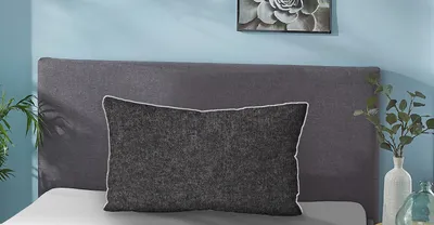 Produktbild von biberna Melange-Flanell Kissenbezug Paspel Uni 40x80 cm Titan