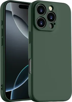 Image de Coque pour iPhone 16 Pro Max Coque en caoutchouc antichoc Soft Liquid Silicone Night Green