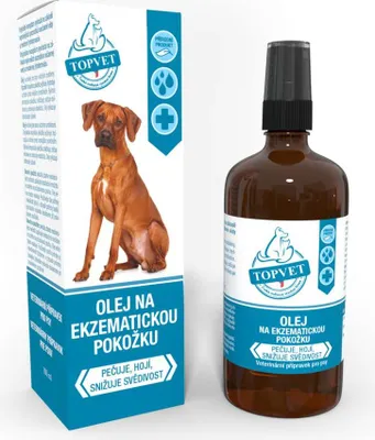 Obrázek produktu pro Olej na ekzematickou pokožku pro psy TOPVET 100ml