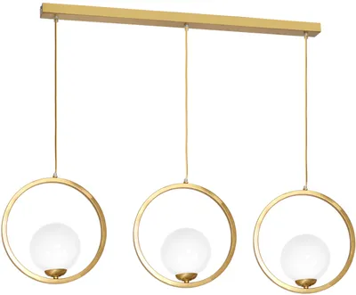 Zdjęcie produktu dla Żyrandol VIENNA złoto-biały 3xE14x40W metal wym:100x100x14cm IP20 Milagro