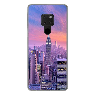 Produktbild von MuchoWow® Handyhülle Schutzhülle Hülle für Huawei P40 Lite New York - Farben - Skyline Silikon Softcase Handy Hülle - Handy