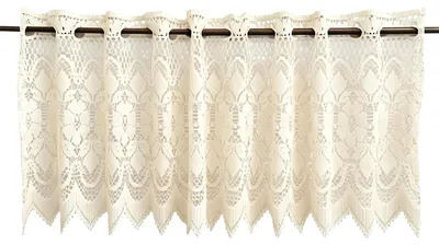 Kurzer Fenstervorhang, 130x45 cm, Vintage-Stil, 1 Stück