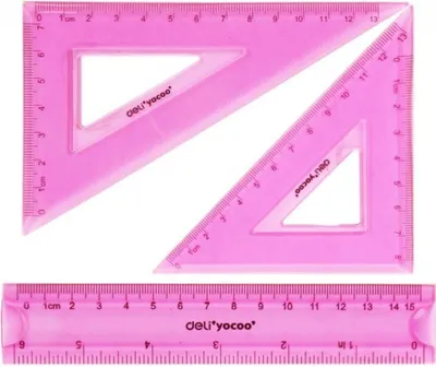 Zdjęcie produktu dla Zestaw geometryczny Deli Flexibles z linijką, trójkątem geometrycznym i kątomierzem, przezroczysty, 3-częściowy