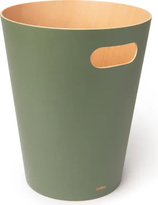 Obrázok produktu pre UMBRA WOODROW CAN odpadkový kôš 7,5 l odpadkový kôš na odpadky drevo šalvia zelená prírodná 082780-1095