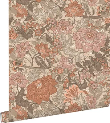 Obrázek produktu pro ESTAhome tapeta květinový vzor terakota 50 x 900 cm