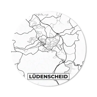 Produktbild von MuchoWow® Mauspad Mousepad Lüdenscheid - Karte - Stadtplan 20x20 cm - Mousepads - Maus Mat - Pad - Mausunterlage - Schreibtischmatte
