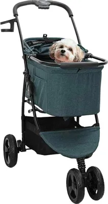 Obrázok produktu pre vidaXL Skladací vozík pre domáce zvieratá zelený 78 x 54 x 101 cm Polyester