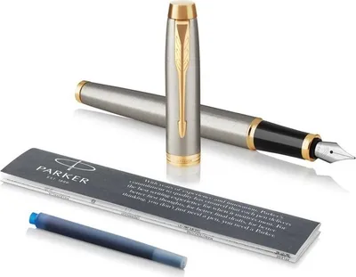 Obrázek produktu pro Parker IM, Broušená ocel, Na náplně, Modrá, Hliník, Mosaz, Kov, Kulatý hrot, Nerezová ocel