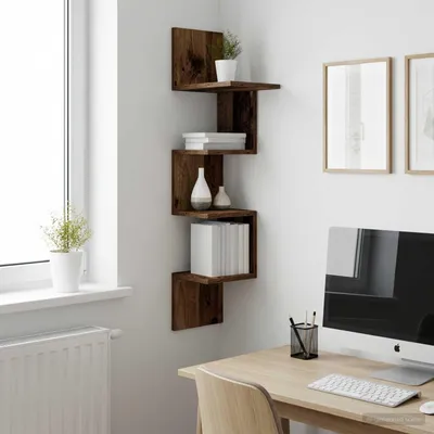 Zdjęcie produktu dla Maison Exclusive - Półka ścienna z recyklingowanego drewna, 32 x 21 x 107 cm
