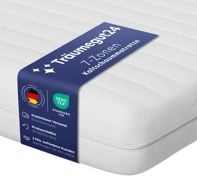 Produktbild von AquaFlex - 10cm 7-Zonen Kaltschaummatratze - H2&H3 - (120 x 200 cm) - Träumegut24