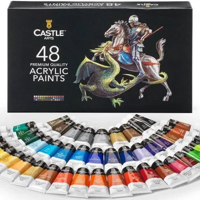 Obrázok produktu pre Sada 48 akrylových farieb – prémiová kvalita – ideálna pre začiatočníkov aj umelcov
